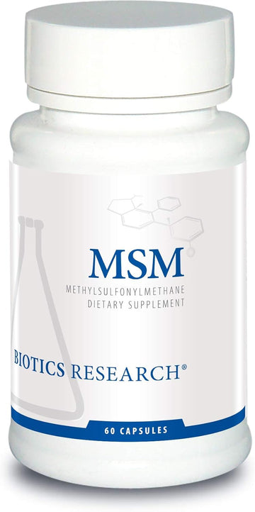 Biotics Research Msm Potent Sulfur Supplement, Collagen Production, Healthy Hair, Skin & Nails, Muscle And Joint Comfort. 60 Capsules