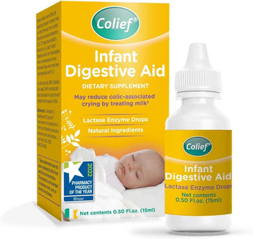 Colief Infant Digestive Aid | Gas Drops for Babies | Natural & Safe Infant Gas Relief | Reduces Baby Colic, Tummy Bloating, Fussing & Crying | 90 Servings | 0.5 Fl Oz (Single Pack)