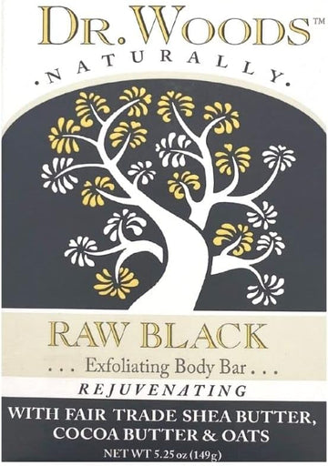Dr. Woods Bar Soap Raw Black - 5.25 Oz