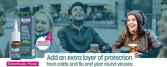 Nasofed Anti Viral Nasal Spray. Helps Protect From Viruses, Colds & Flu. 4 Hours Protection With Each Application. Steroid Free. 3 X 10 Ml