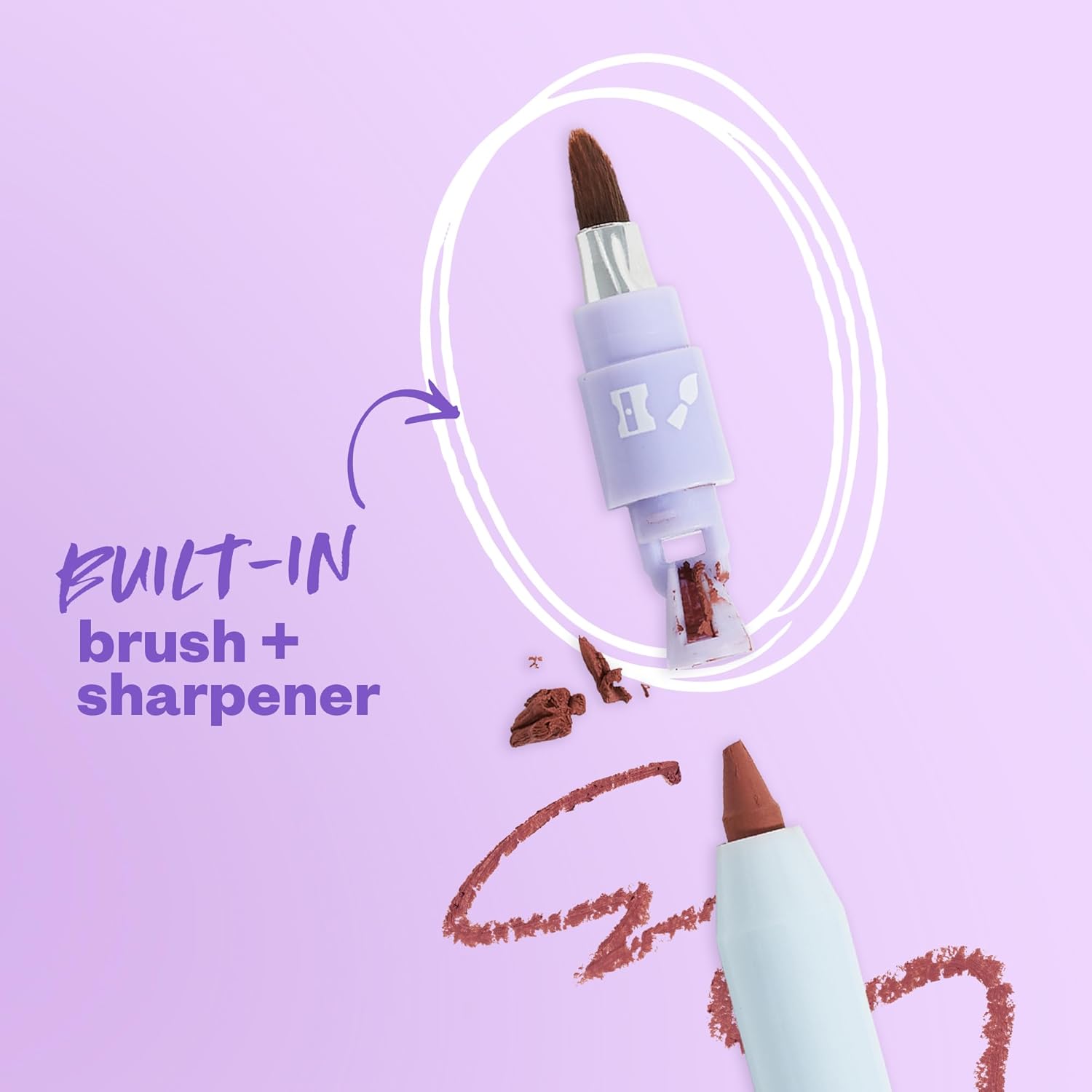 Kosas Hotliner Retractable Lip Liner Pencil With Built-In Brush & Sharpener - Easy Contouring, Hydrating, Long-Lasting - Pigmented Creamy Texture For Plumping Lips - Hyaluronic Acid & Konjac - Mega : Beauty & Personal Care