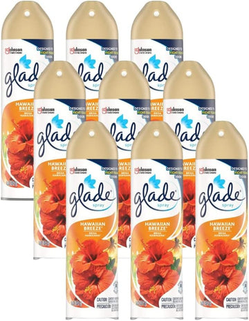 GLADE Aerosol Air Freshener, Hawaiian Breeze 8 oz (Pack of 9)