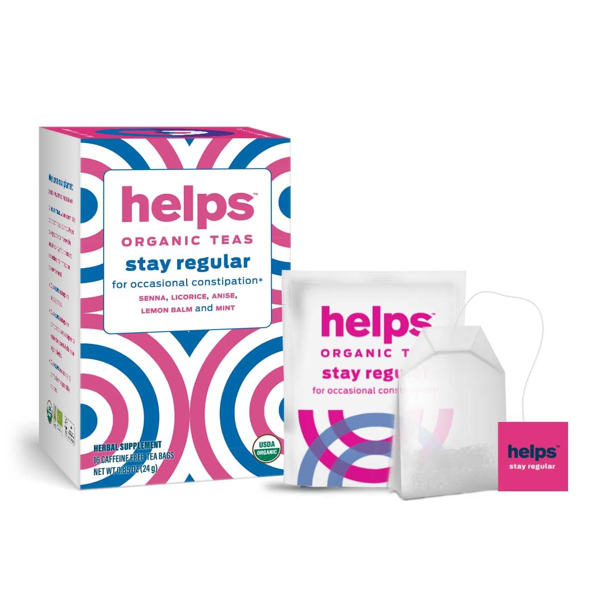 Helps Teas Stay Regular – Infusion Bio Senna, Réglisse, Anis, Menthe & Mélisse – Laxatif Naturel