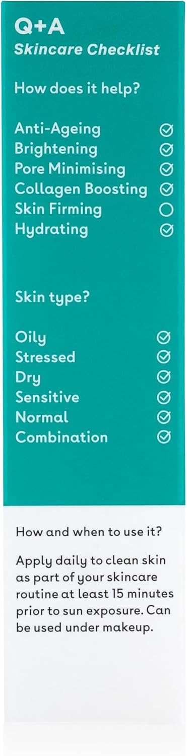 Q+A Niacinamide SPF 50 Balancing Daily Sunscreen (50ml), Broad-Spectrum UVA/UVB Protection, Face Sunscreen with Aloe Vera, Oil Control and Pore Refining, Fragrance Free Skincare,Sun Protection : Amazon.co.uk: Beauty