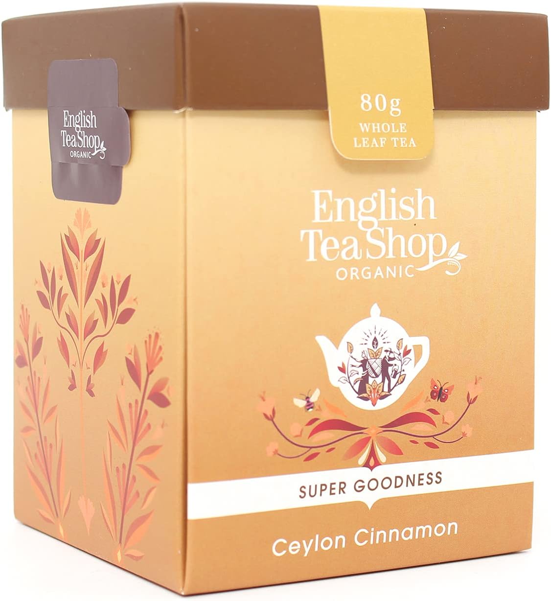English Tea Shop Organic Ceylon Cinnamon, 80 G Whole Leaf Tea Pack