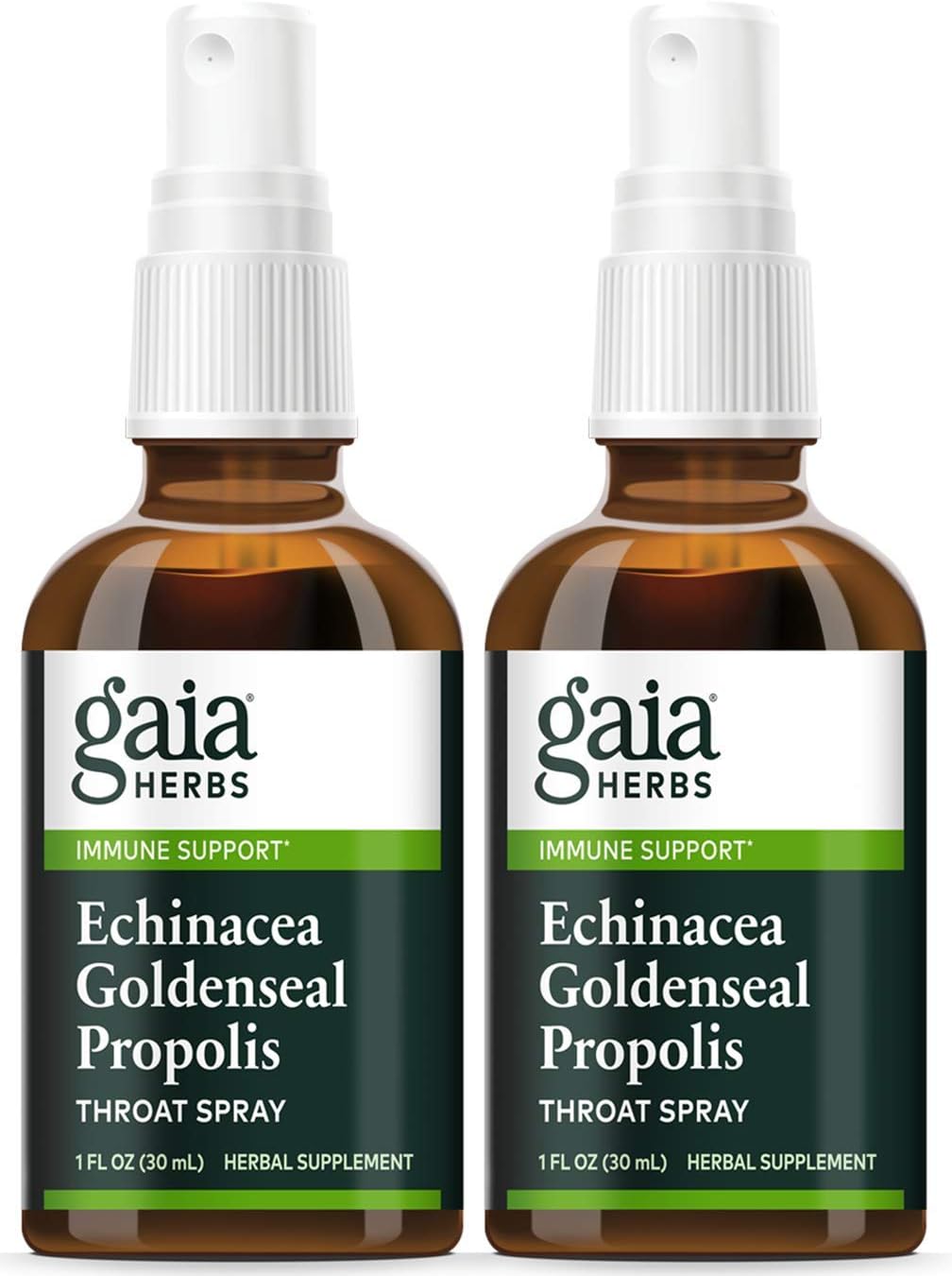 Gaia Herbs Echinacea Goldenseal Propolis Throat Spray- Supports Healthy Immune Response, 1   (Pack Of 2)