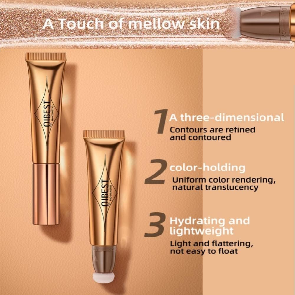 Contour Beauty Wand, Liquid Face Concealer Contouring with Cushion Applicator, High Coverage Natural Matte Finish Highlighter Bronzer Stick Super Silky Cream Face Blush Illuminator Makeup Stick (3#) : Amazon.co.uk: Beauty