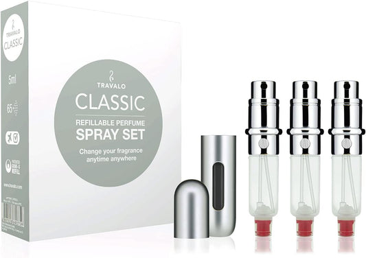 Travalo Classic Hd Bag Sprays Silver Set Of 3 Refills