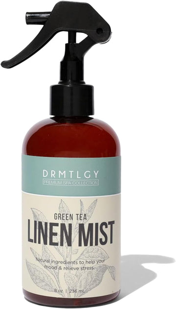 Drmtlgy Natural Green Tea Linen And Room Spray. Pure Essential Oils For A Pillow Spray, Linen Mist, And Fabric Spray. Aromatherapy Spray For Relaxation And Sleep