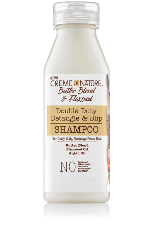 Creme of Nature, Detangling Shampoo, Butter Blend, Argan Oil, Flaxseed Oil, Moisturizing Formula, 12oz : Beauty & Personal Care