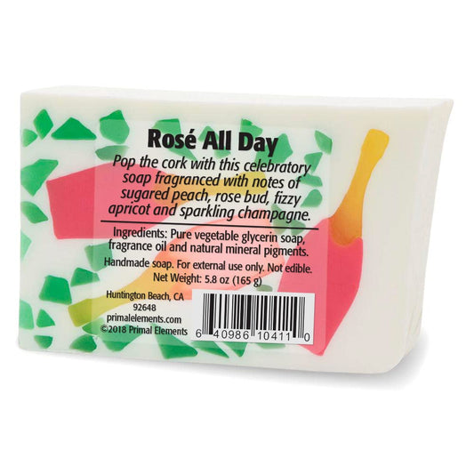 Primal Elements Glycerin Bar Soap | Helps All Skin Types, Sensitive, Oily & Dry Skin | No Parabens, Vegan, Gluten Free, 100% Vegetable Base - (Watermelon)
