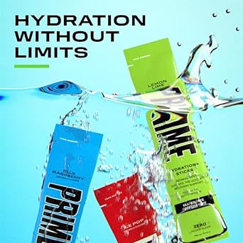 Prime Hydration+ Sticks Ice Pop | Hydration Powder Single Serve Sticks | Electrolyte Powder On The Go | Low Sugar | Caffeine-Free | Vegan | 6 Sticks : Health & Household