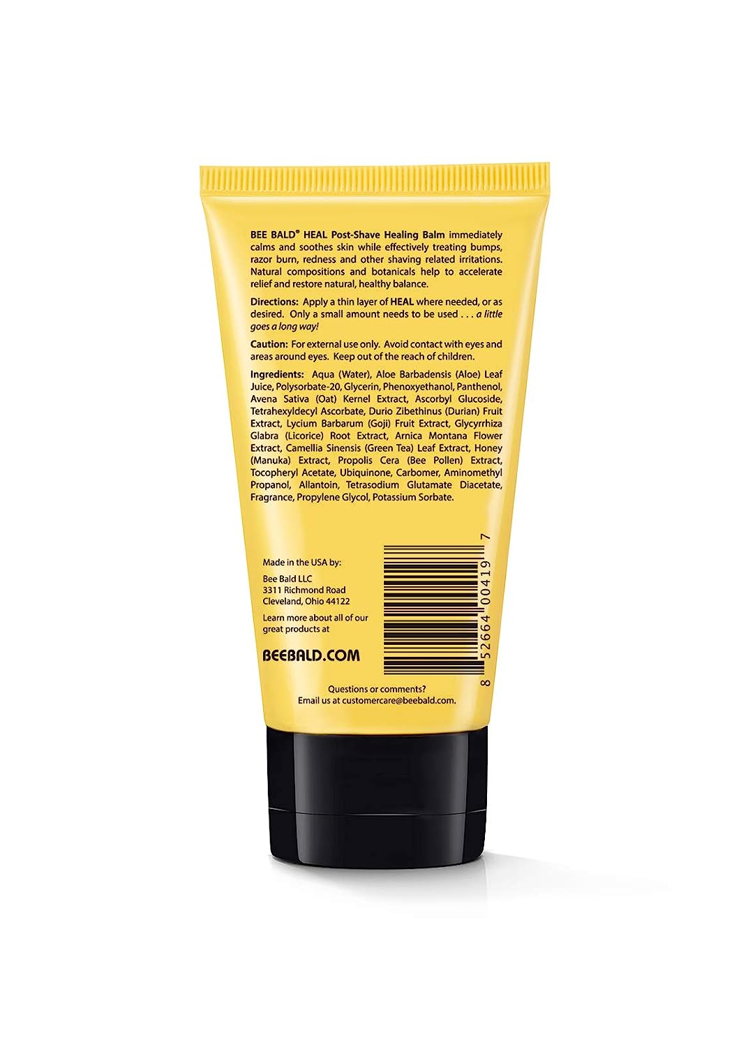 Bee Bald HEAL Post-Shave Healing Balm Immediately Calms & Soothes Damaged Skin, Treats Bumps, Redness, Razor Burn & Other Shaving Related Irritations, 2 Fl Oz : Beauty & Personal Care