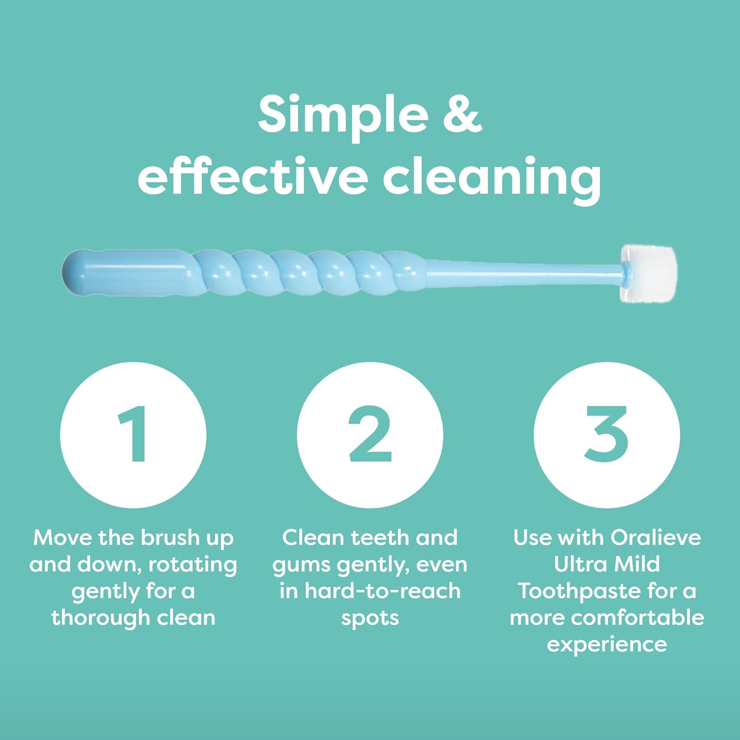 Oralieve Small 360° Tooth and Mouth Brush (Blue), Soft Toothbrush for Sore, Sensitive or Dry Mouths, Childrens 360 Toothbrush with Easy Grip Handle - Genuine Oralieve Round Tooth Brush : Amazon.co.uk: Health & Personal Care