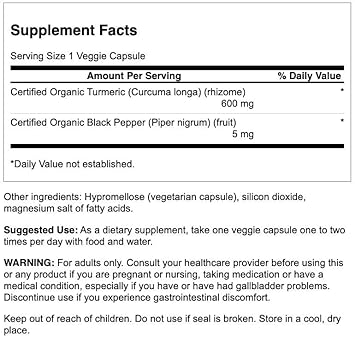 Swanson Premium- Turmeric '&' Black Pepper - Antioxidant, Digestion '&' Joint Support - 90 Veg Caps