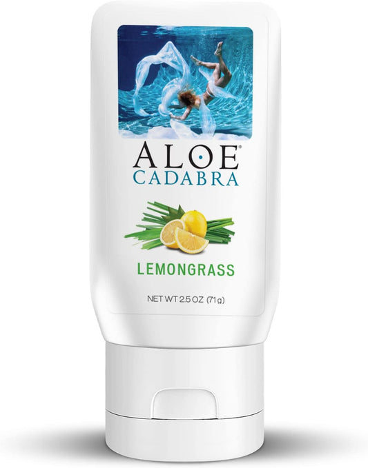 Aloe Cadabra Water Based Citrus Flavored Lubricant Moisturizer Best Organic Natural Lemongrass Lube for Men, Women & Couples, 2.5oz