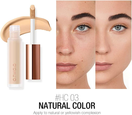 O.Two.O Light Concealer Milk Lasts To Cover Dark Circle Acne Impression Liquid Foundation Concealer Makeup (01#Brighten Skin Tone)