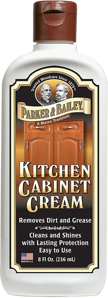 PARKER & BAILEY KITCHEN CABINET CREAM - Multisurface Wood Cleaner And Polish Furniture Quick Shine Restorer Protector Surface, House Cleaning Supplies Home Improvement 8oz
