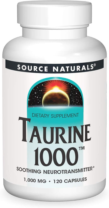 Source Naturals Taurine, Soothing Neurotransmitter*, 1000Mg - 120 Capsules