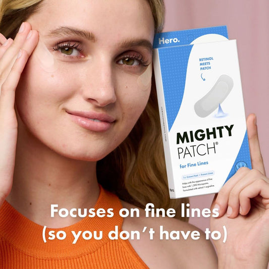 Hero Cosmetics Mighty Patch™ For Fine Lines Patches - Featuring Retinol And 1,390 Dissolving Micropoint™ Points To Help Renew The Look Of Skin (6 Count)