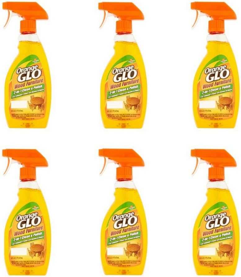 Orange Glo 2-in-1 Clean & Polish Wood Furniture Spray - 16 oz - 6 pk