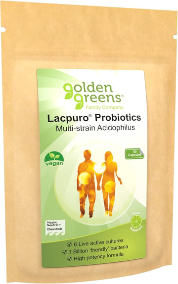Golden Greens Multi-Strain Acidophilus Probiotic Capsules X 90