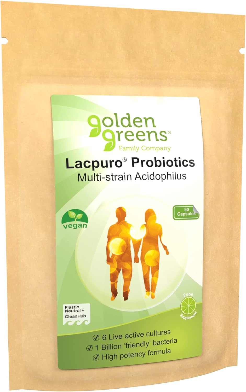 Golden Greens Multi-Strain Acidophilus Probiotic Capsules x 90