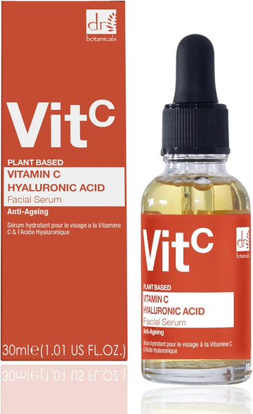 Dr Botanicals 5% Vitamin C, 2% Hyaluronic Acid Facial Serum | Anti-Aging, Anti-Wrinkle, Skin Brightening, Hydrating, Rejuvenating Facial Serum With Beautifeye For Age-Defying Results