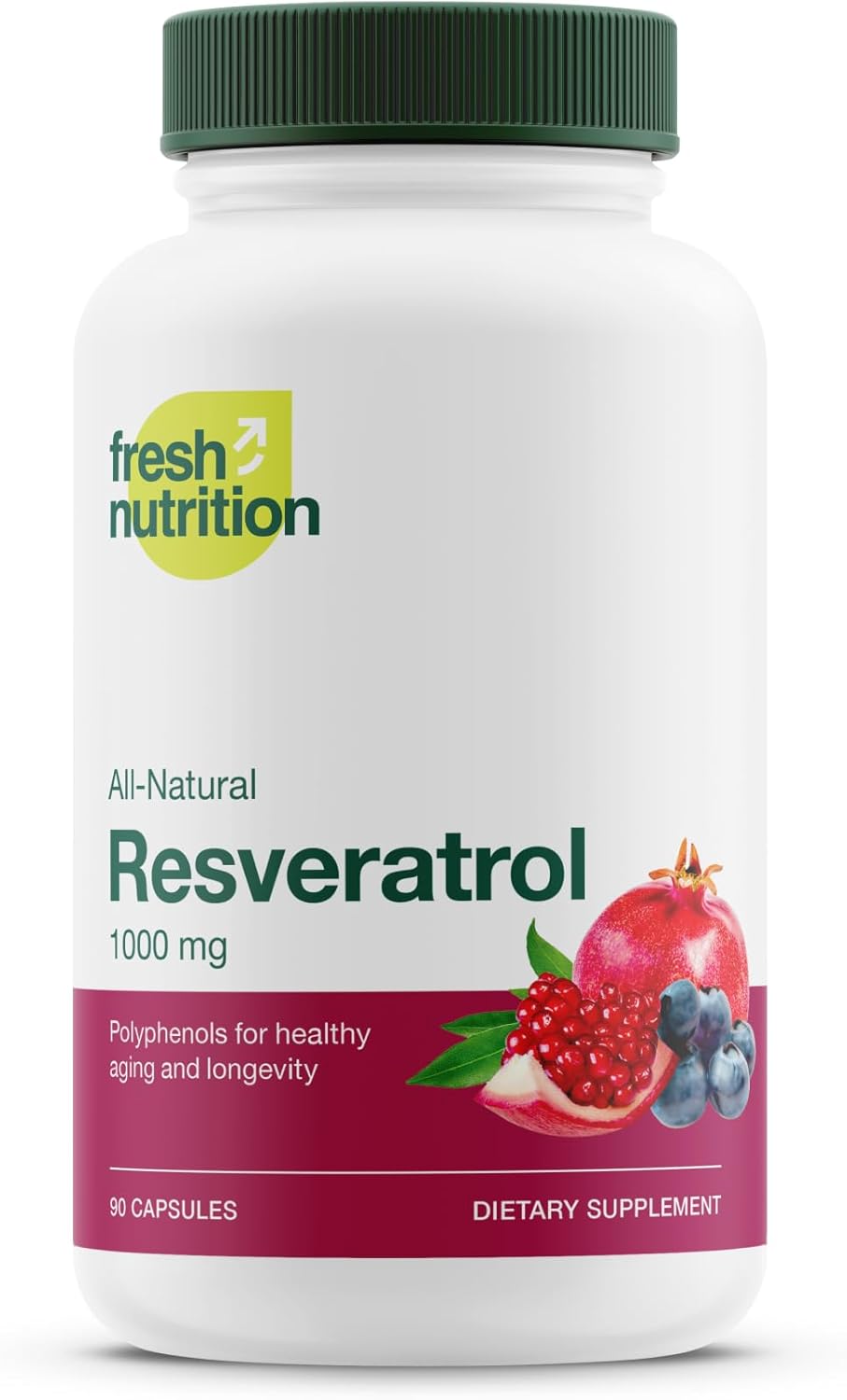 Resveratrol Supplement - Trans-Resveratrol Extra Strength 750Mg - Natural, Pure And Potent Polyphenols Supplement - Vegan, Non Gmo, Gluten-Free - 90 Capsules