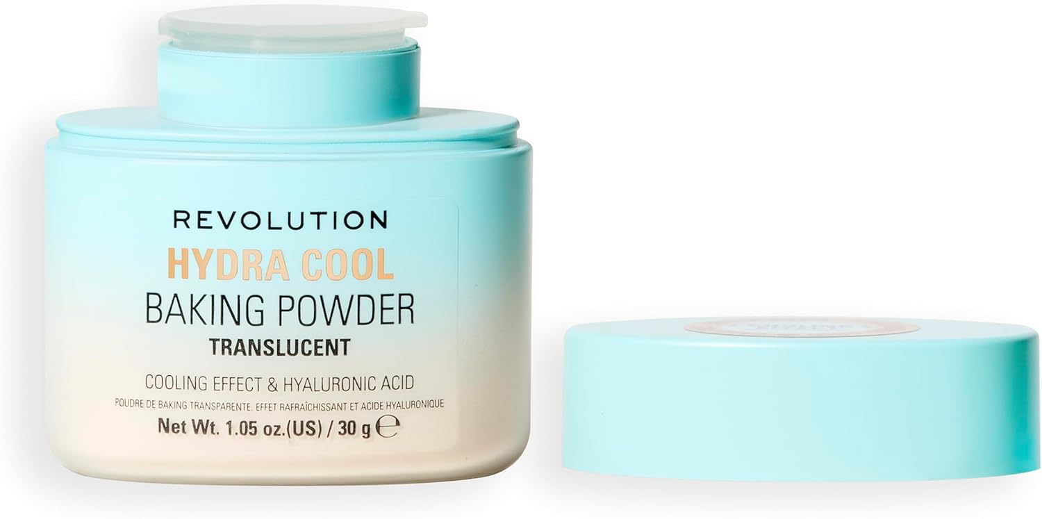 Revolution, Hydra Cool Cooling Loose Baking Powder, Makeup Setting Powder for Hydrating Skin, Enriched with Hyaluronic Acid, Vegan & Cruelty-Free, 30g : Amazon.co.uk: Beauty