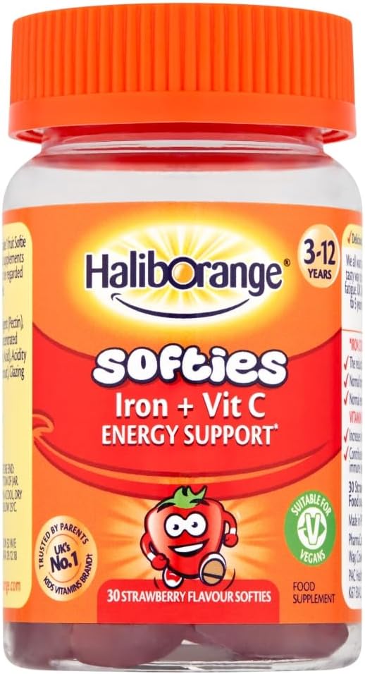 Haliborange Kids Iron & Vit C Strawberry Flavour Softie 30's : Amazon.co.uk: Health & Personal Care