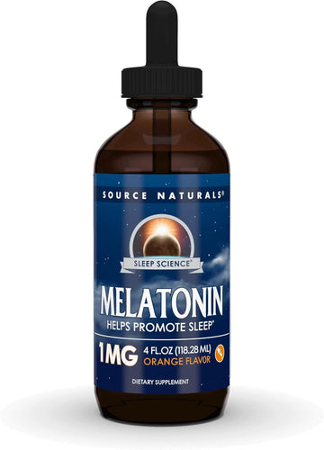 Source Naturals Sleep Science Melatonin, Orange Flavored Liquid Drops - 1 Mg, 4 Fluid Oz