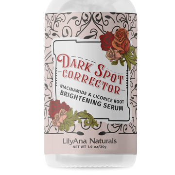 LilyAna Naturals Dark Spot Corrector - Dark Spot Remover for Face - Brightening Face Serum for Women and Men - Niacinamide and Licorice Root -1oz