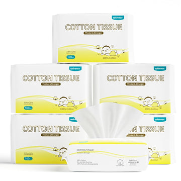Winner 100% Usa Cotton Dry Wipes, 600 Count Ultra Soft Face Towels, Wet And Dry Use, Unscented And Hypoallergenic, Baby Necessities For Diaper Changes, Meals, And On-The-Go Cleanup