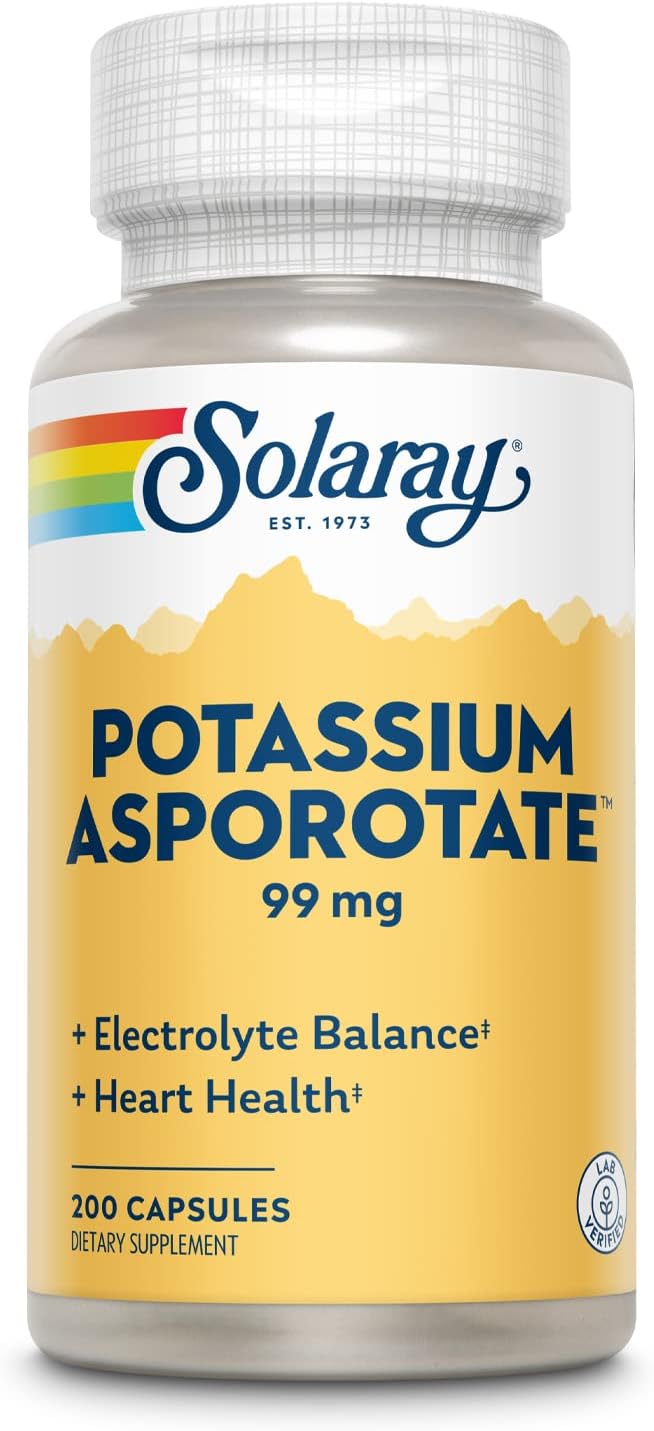 Solaray Potassium Asporotate Supplement, 99 Mg | 200 Count