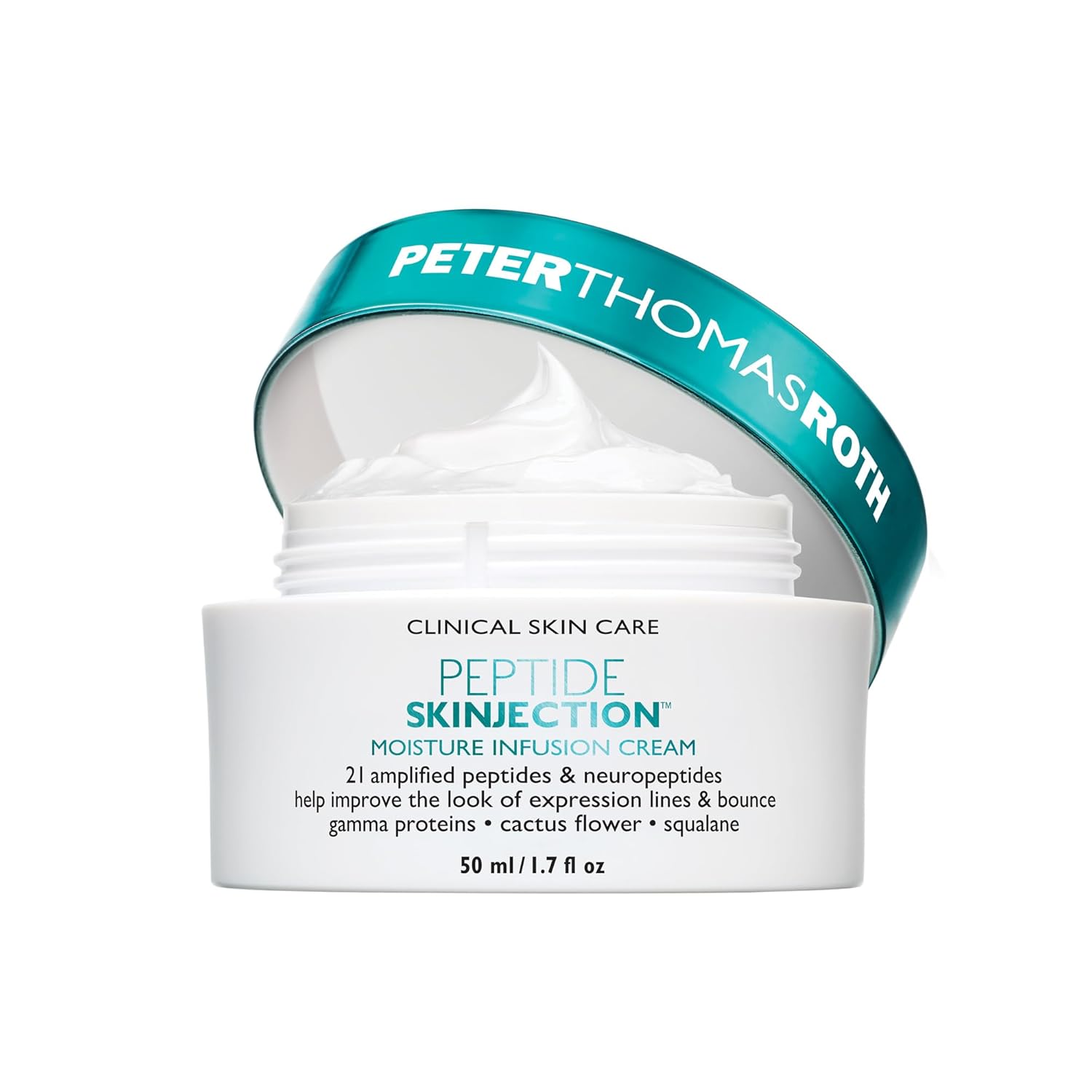 Peter Thomas Roth | Peptide Skinjection Moisture Infusion Cream, Refillable Moisturizer, For Loss Of Firmness And Elasticity, Fine Lines & Wrinkles, Dryness, 21 Amplified Peptides & Neuropeptides