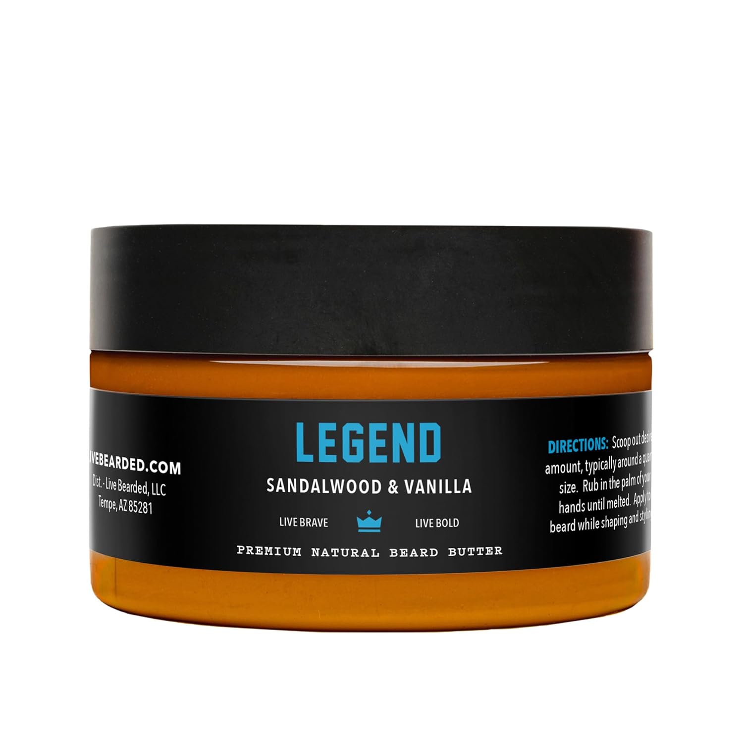 Live Bearded Beard Butter, 3 Fl Oz - Made In The Usa - All-Natural Leave-In Conditioner And Softener With Shea | Straight Up Unscented - Fragrance-Free