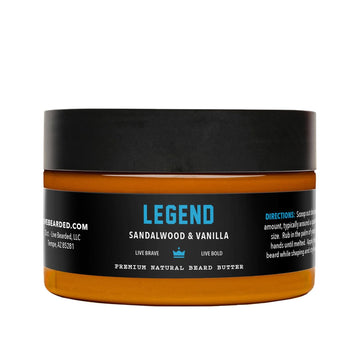 Live Bearded Beard Butter, 3 Fl Oz - Made In The Usa - All-Natural Leave-In Conditioner And Softener With Shea | Straight Up Unscented - Fragrance-Free