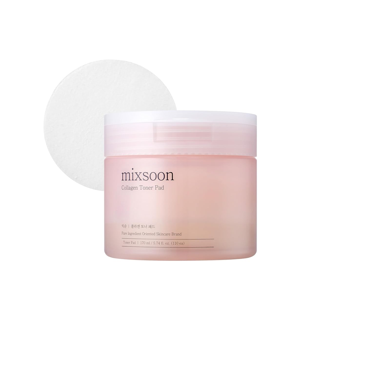 Mixsoon Collagen Toner Pad 5.7 Fl. Oz. / 170Ml Korean Glass Skin Care : Beauty & Personal Care