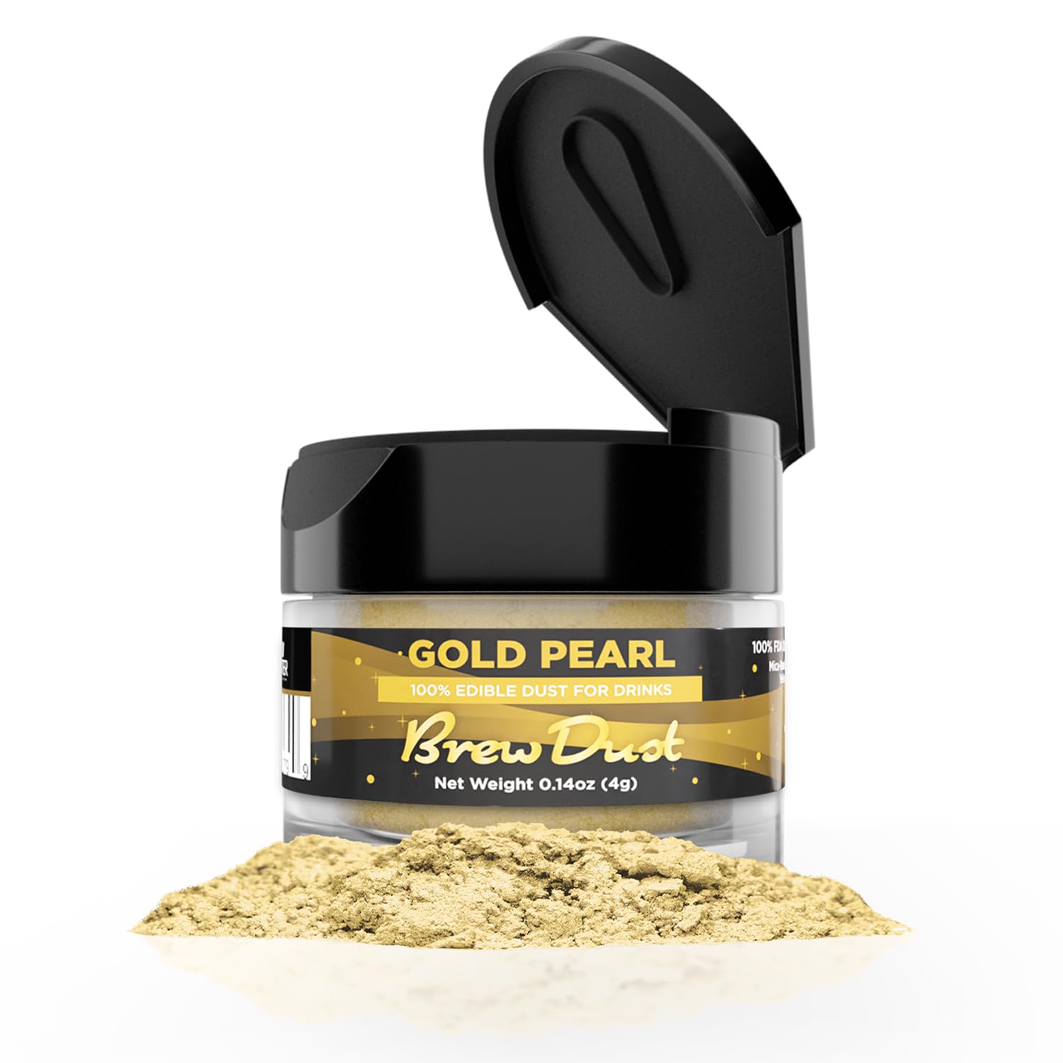 Bakell Edible Brew Dust | Brew Dust Shimmery Drink Glitter | Kosher Certified | Halal Certified | 100% Edible | Beverages, Drinks & Cocktails (Spruce Green, 25G)