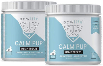 Organic Hemp Oil Infused Calming Chews for Dogs Anxiety - Dogs Essentials for Relief from Travel, Thunder, Separation, Barking, and Fireworks, Joint Pain, Arthritis, Pain Support Calm Pup