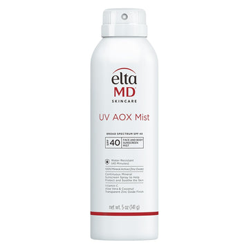 Eltamd Uv Aox Mist Mineral Sunscreen Spray, Spf 40 Body Sunscreen Spray Broad Spectrum Formula Protects From Uva/Uvb Rays Water Resistant Up To 40 Minutes Made With Zinc Oxide