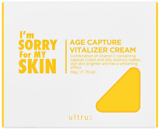 I'M Sorry For My Skin Age Capture Facial Cream, Korean Skin Care Moisturizer For Face And Neck With Hyaluronic Acid, Anti-Aging, Wrinkle Gel-Cream For Women (Pink - Skin Relief Cream, 1.76 Oz)