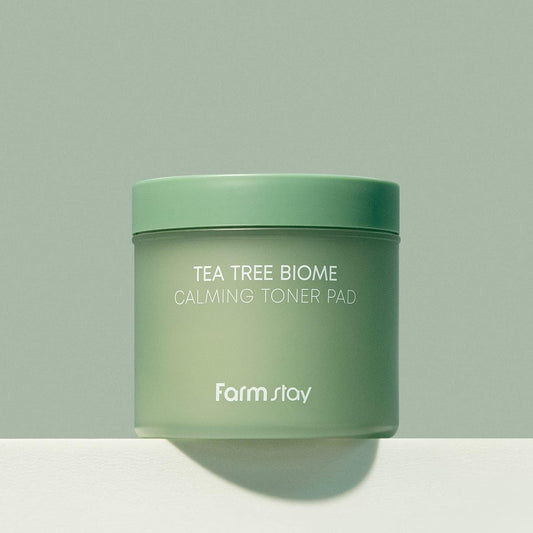 Farmstay Tea Tree Biome Calming Toner Pad - Gentle Exfoliating Daily Face Toner Pad, Exfoliation With Pha, 140Ml / 70 Pads