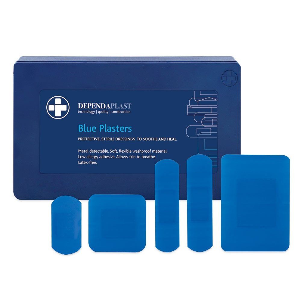 BLUE PLASTERS Assorted Sizes Pack of 120 : Amazon.co.uk: Health & Personal Care