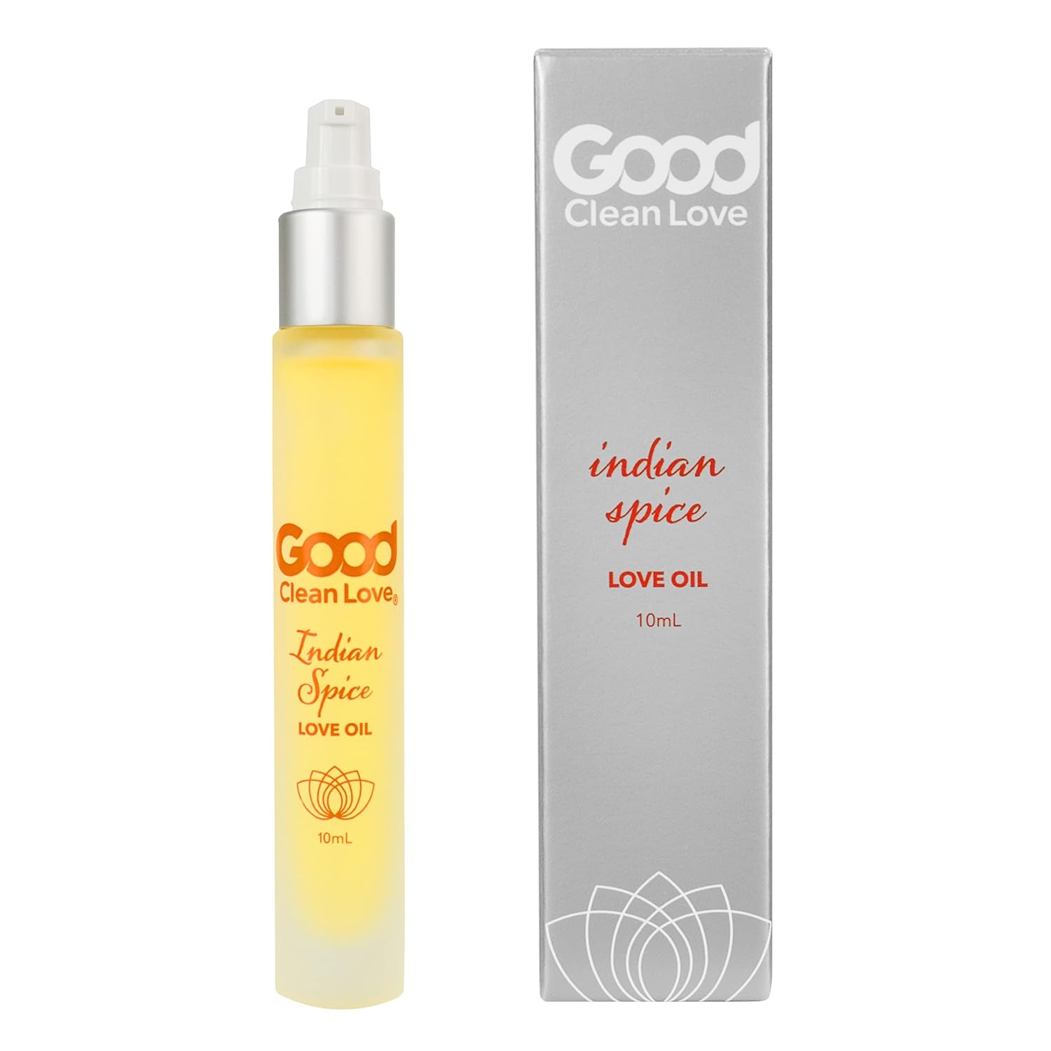 Good Clean Love Indian Spice Love Oil, 100% Natural Massage & Intimate Body Oil, Made With Pure Essential Oils, Exotic Sweet & Spicy Scent, Aphrodisiac Fragrances, Pump Spray, 10Ml