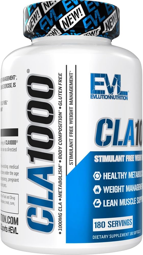 Conjugated Linoleic Acid Cla Pills - Cla 1000Mg Diet Pills To Support Weight Loss Fat Burning Lean Muscle And Faster Metabolism - Stimulant-Free Cla 1000Mg Safflower Based Fat Loss Support Pills - 180 : Health & Household
