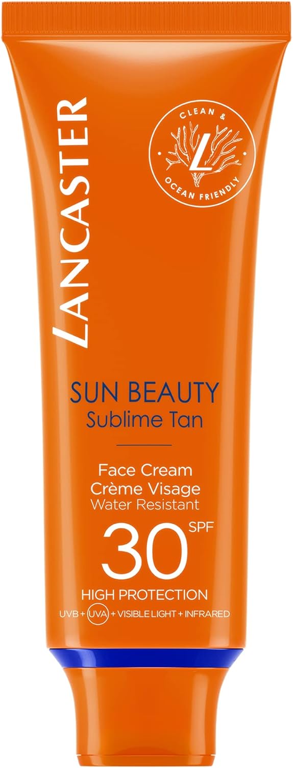 Lancaster Sun Beauty Face Cream Spf50 50Ml, Photoaging Control, Broad Spectrum Sun Protection, High Protection With Full Light Technology, Water And Sweat Resistant, Clean Formula