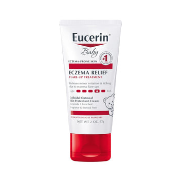 Eucerin Baby Eczema Relief Flare-Up Treatment, Baby Eczema Cream with Colloidal Oatmeal, 2 Oz Tube