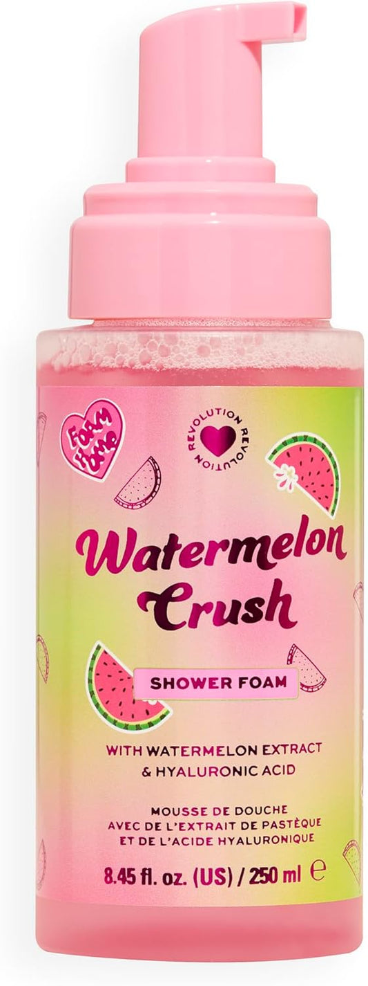 I Heart Revolution Watermelon Crush Shower Foam, Body Wash Infused With Hyaluronic Acid And Watermelon Extract, Vegan & Cruelty-Free, 250Ml